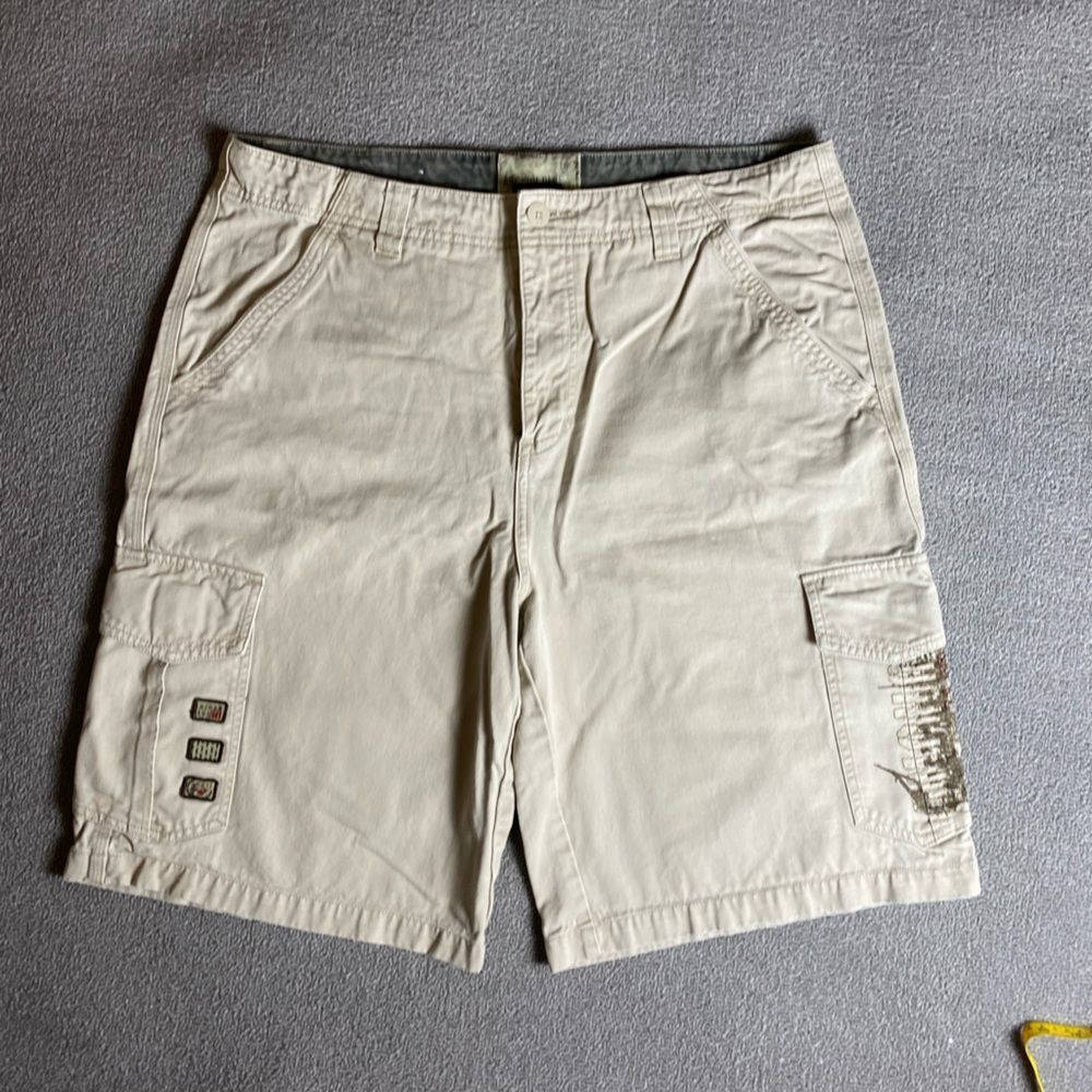 Anchor Blue Men’s Baggy Beige Cargo Shorts Utility Outdoor Relaxed Comfortable